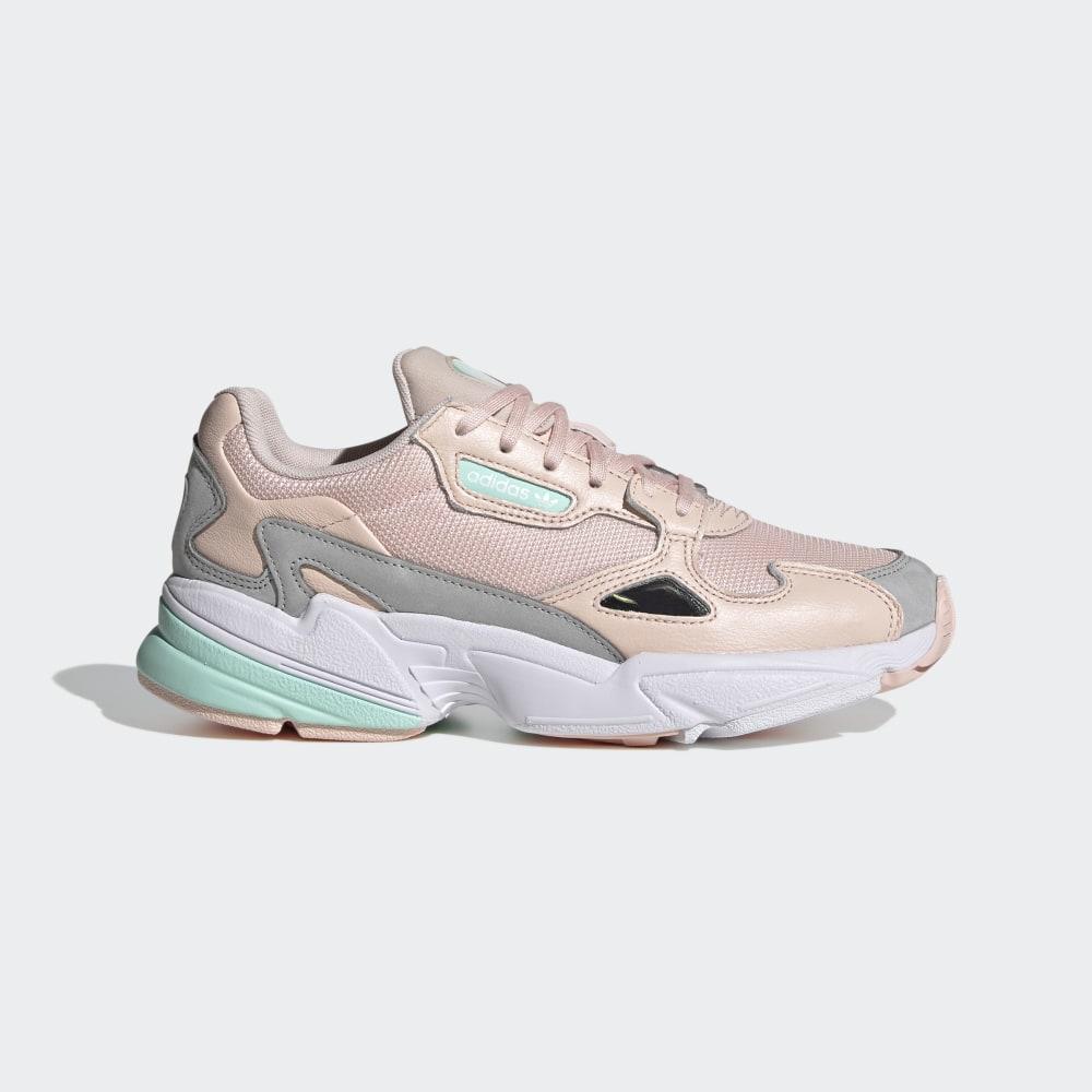 Adidas Women's FALCON W Originals Shoes Pink/Mint/Grey Ireland FX7196